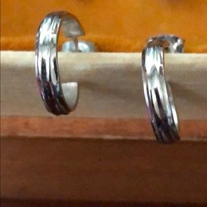 Silver hoop earrings